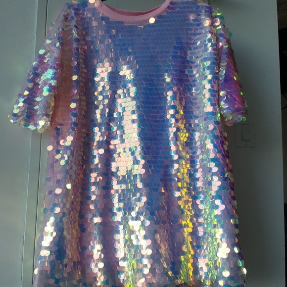 (SOLD) NWT Missguided Sequin Sparkle T Shirt Dress - Picture 1 of 2